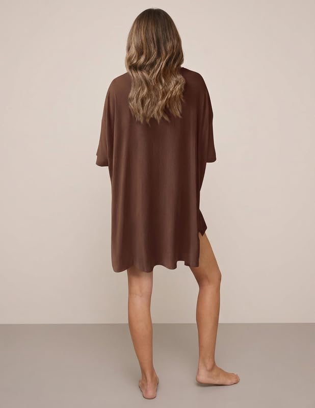 HUOHULI Round Neck Coffee Loungewear Set - View 5