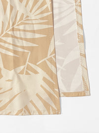 Classy Allover Print Batwing Sleeve Side Slit Maxi Dress - BEIGE
